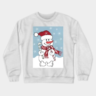 White Christmas Snow Toes Snowman Crewneck Sweatshirt